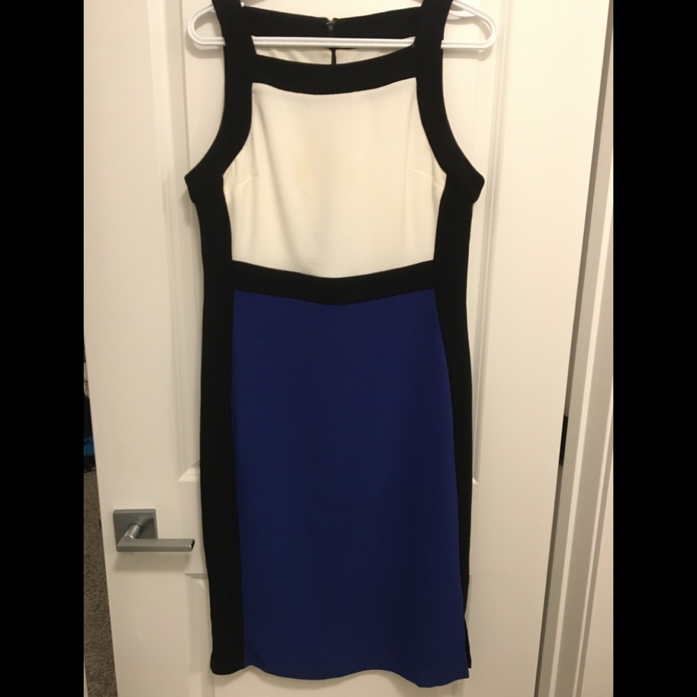 Color block midi dress